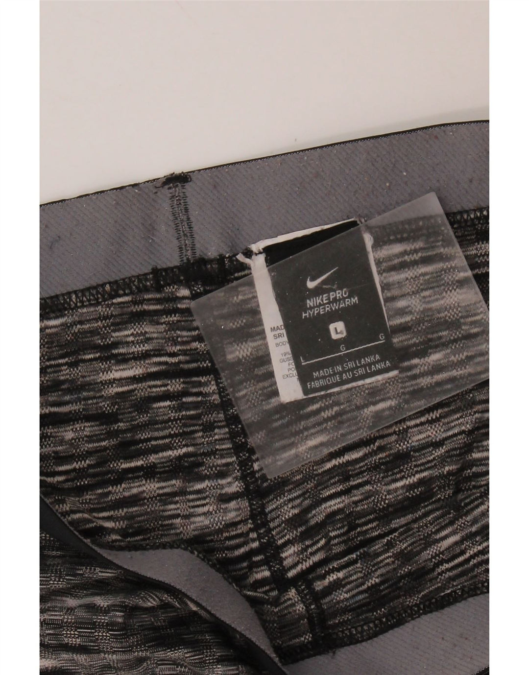 NIKE Grafiske Leggings til kvinder UK 14 Stor sortstribet polyester