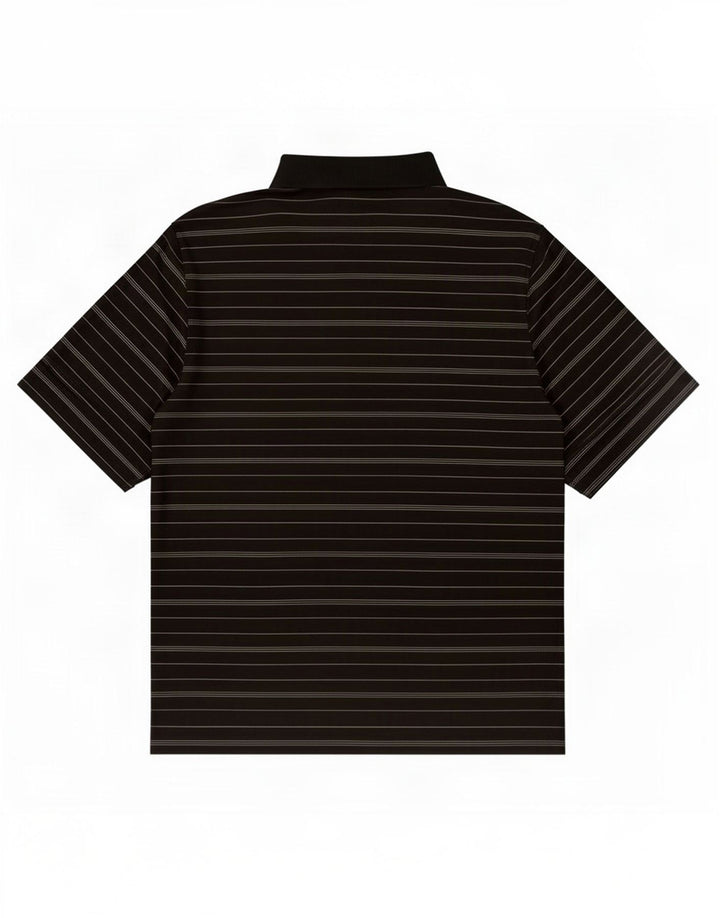 Nike Polo Shirt til mænd UK 36/38 Lille sort stribet polyester