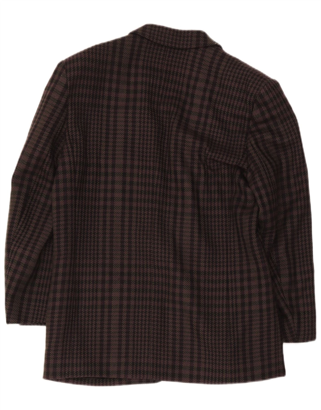 Helyett Dame 1-knaps blazerjakke IT 42 Medium Brown Houndstooth Uld