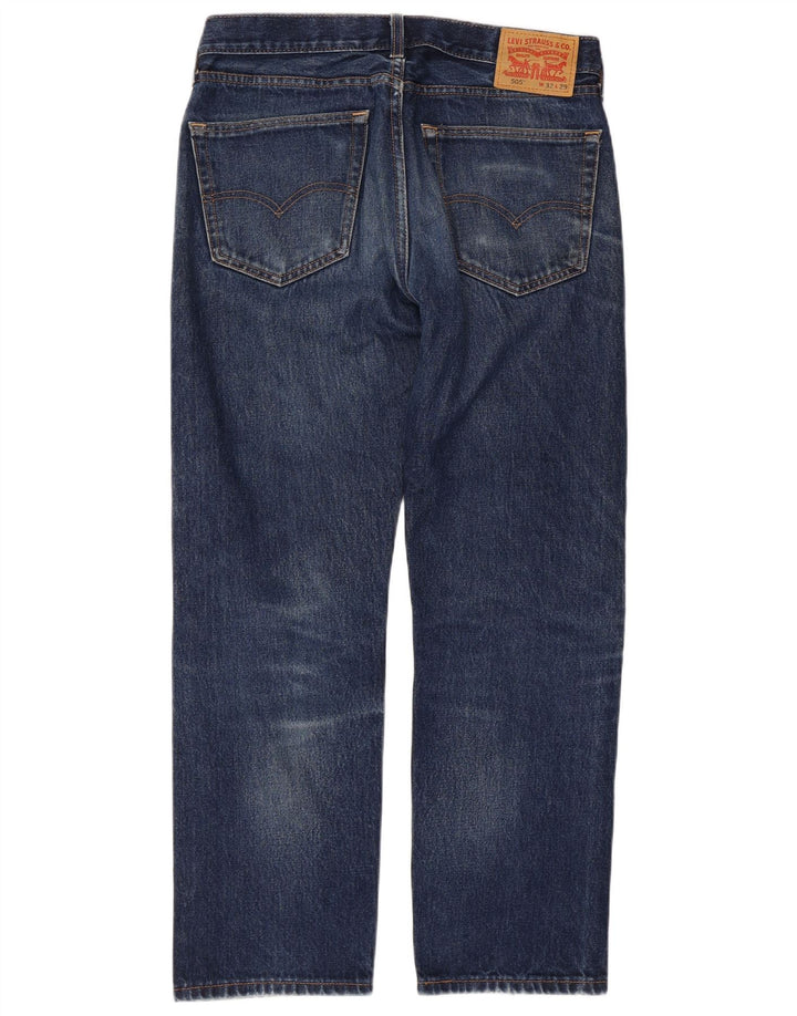 Levi's Herre 505 Straight Jeans W32 L29 Blå Bomuld