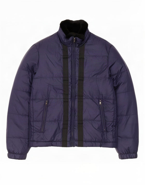 Hugo Boss Mens Padded Jacket EU 48 Medium Navy Blue Polyester