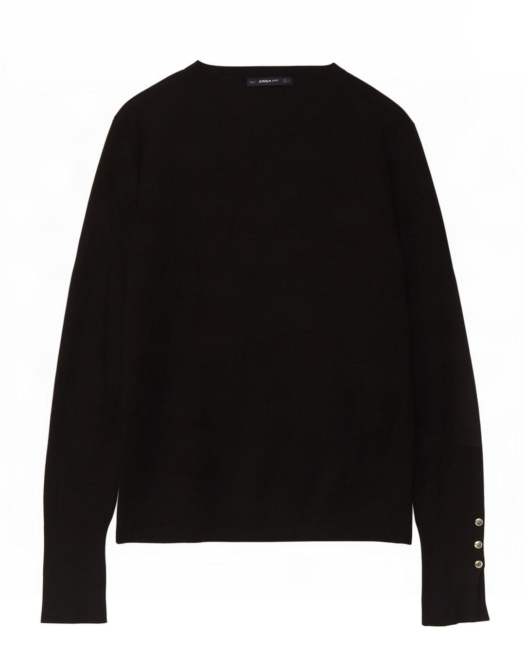 Zara Dame Boat Neck Jumper Sweater UK 14 Large Black