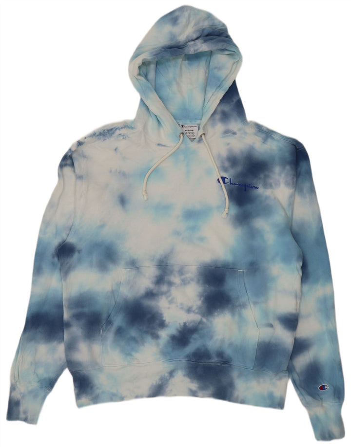 Champion Herre hættetrøje Jumper Medium Blue Tie Dye Bomuld