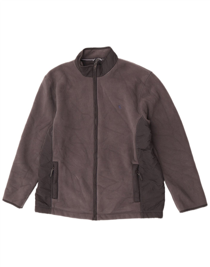 Joules Fleecejakke til mænd UK 42 XL Grå Colourblock Polyester