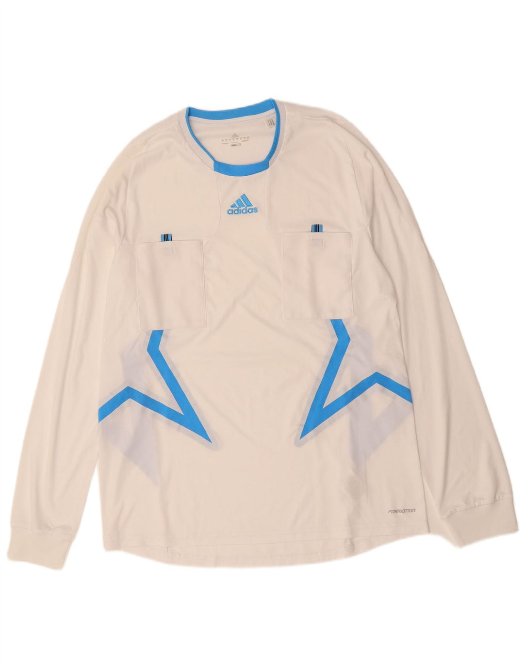 ADIDAS Herre Climacool Top Langærmet XL Hvid Colourblock Polyester