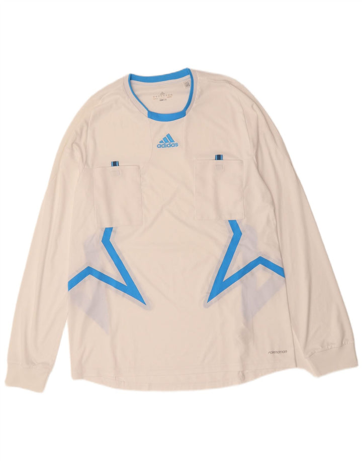 ADIDAS Herre Climacool Top Langærmet XL Hvid Colourblock Polyester