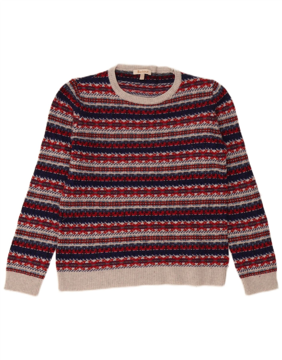 Barbour Dame Jumper Sweater UK 12 Medium Flerfarvet