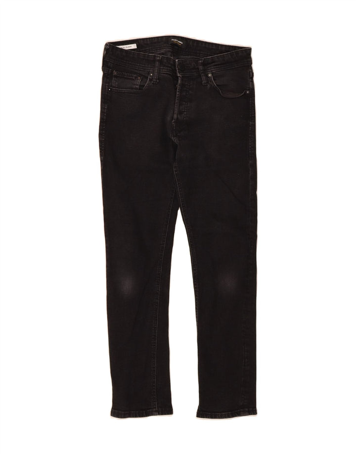JACK & JONES Mens GLENN Slim Jeans W30 L30 Black Cotton Vintage Jack & Jones and Second-Hand Jack & Jones from Messina Hembry 