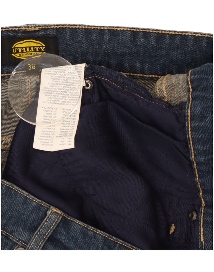 Diadora Herre Cargo Denim Shorts W36 Stor Blå Bomuld