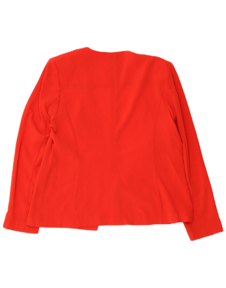 Marks & Spencer Dame Blazer Jacket UK 16 Large Rød Polyester