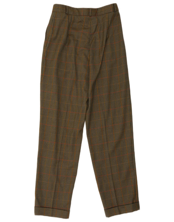 Vintage kvinders højtaljede jakkesætsbukser EU 38 Medium W30 L30 Grøn
