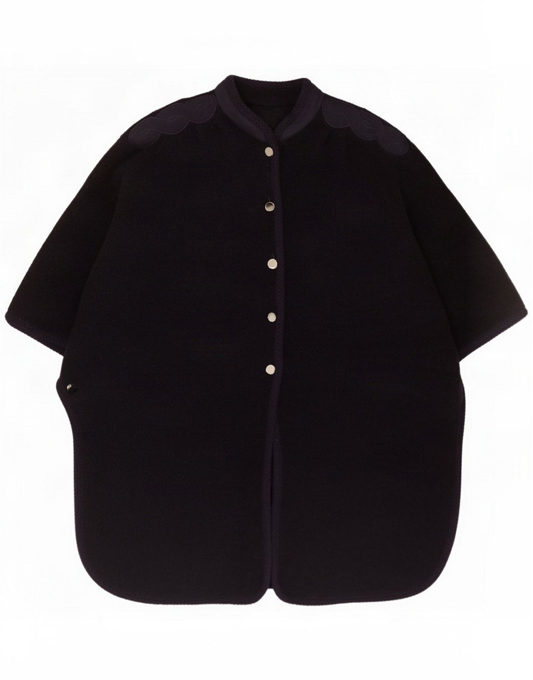 Vintage Dame Poncho Coat One Size Navy Blue
