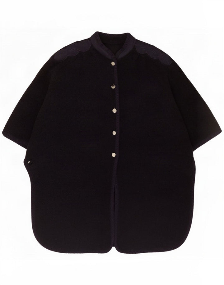 Vintage Dame Poncho Coat One Size Navy Blue