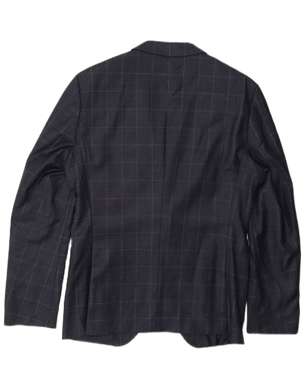 Hugo Boss Herre 2-knaps blazerjakke UK 50 Large Navy Blue Check