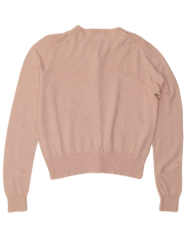 Marks & Spencer Dame Crop Cardigan Sweater UK 14 Medium Pink Viscose