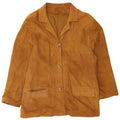 Conbipel Dame Ruskind 3 Button Blazer Jacket UK 14 Medium Brown Læder