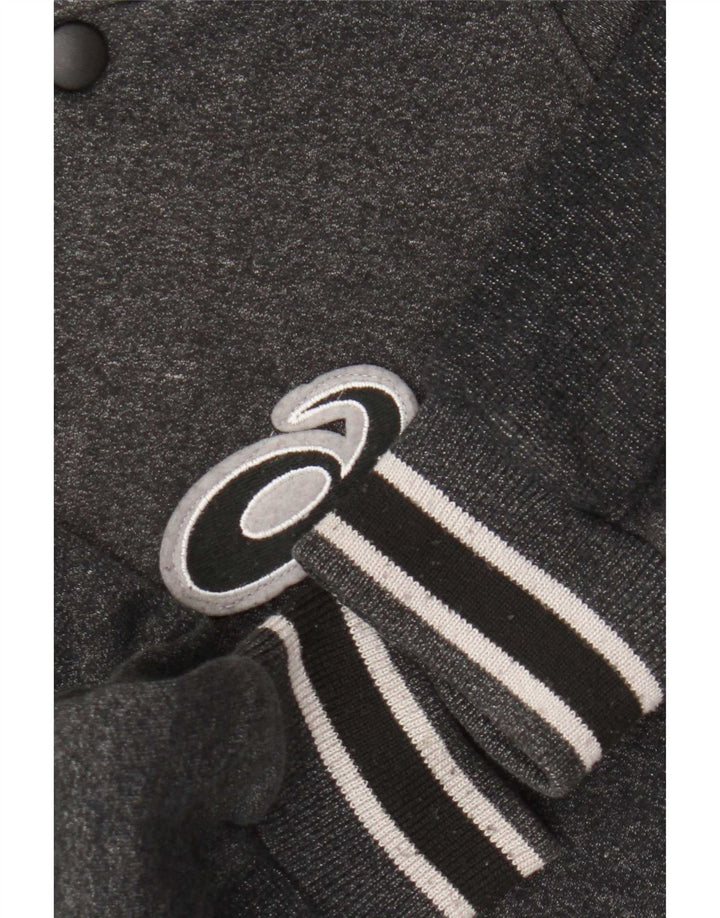 Asics herre cardigan sweater mellemgrå stribet bomuld