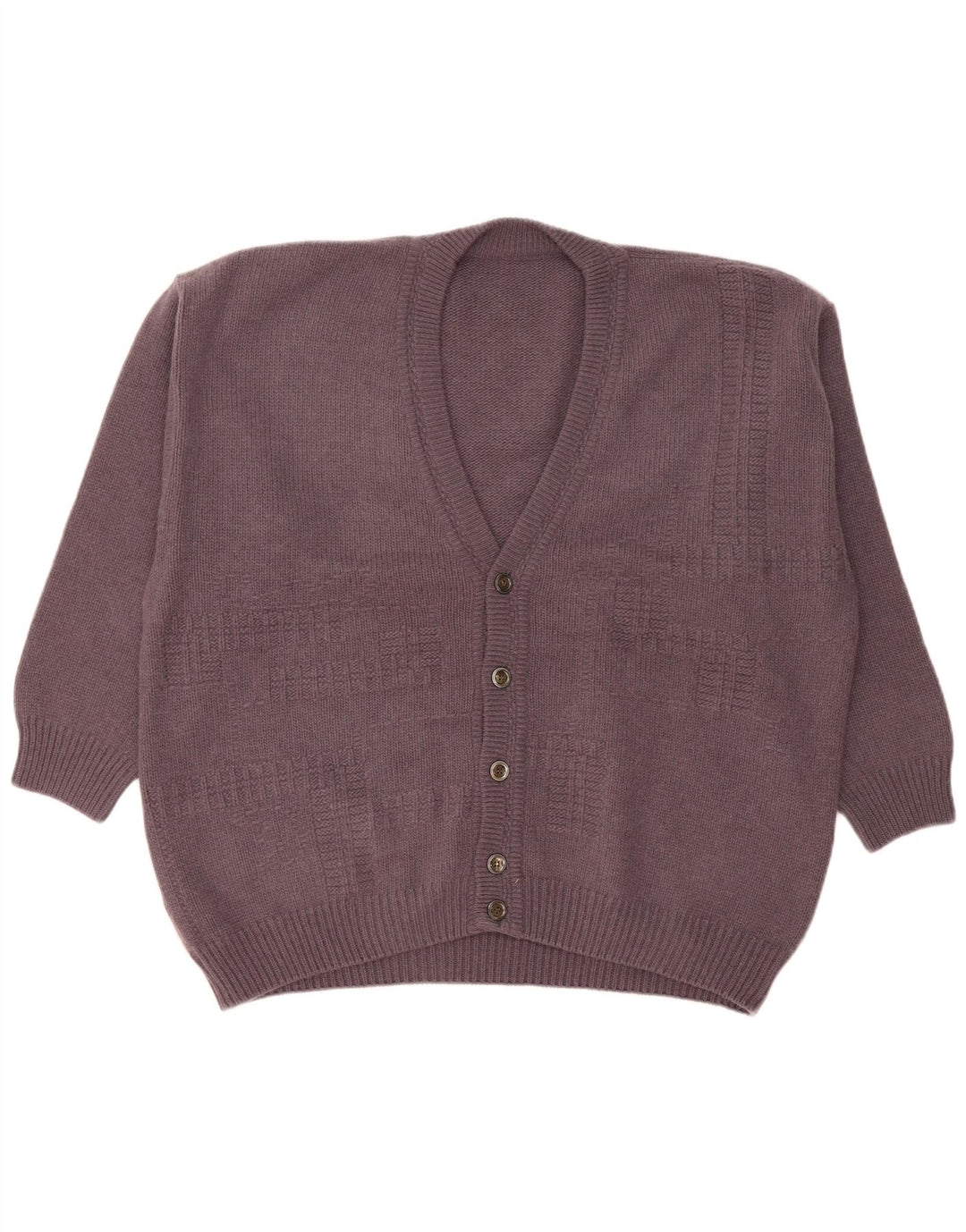 VINTAGE Mens Cardigan Sweater XL Purple