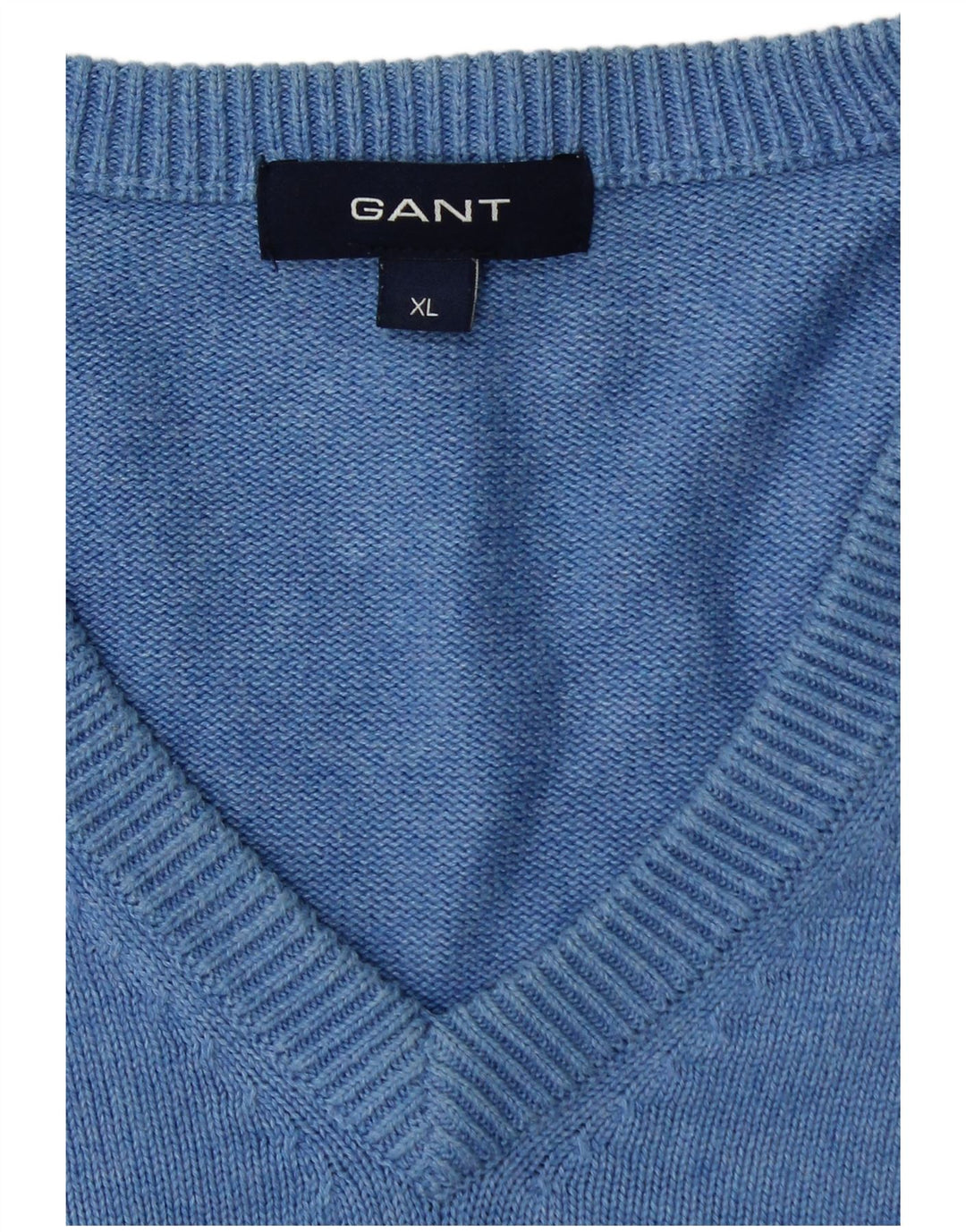 GANT Herre V-hals sweater XL Blå Bomuld