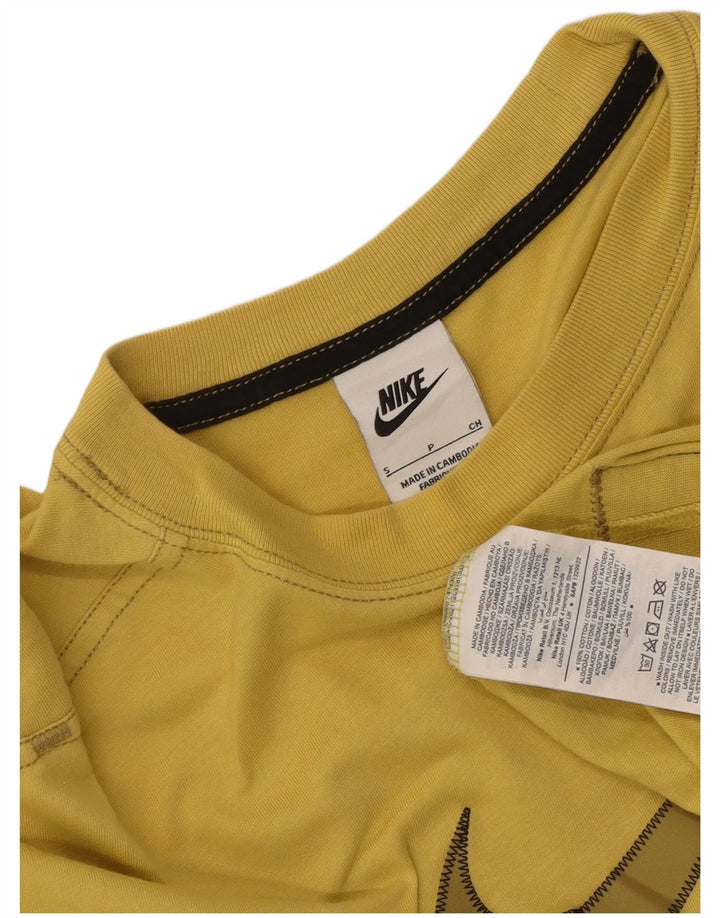 Nike Herre grafisk T-shirt top lille gul bomuld