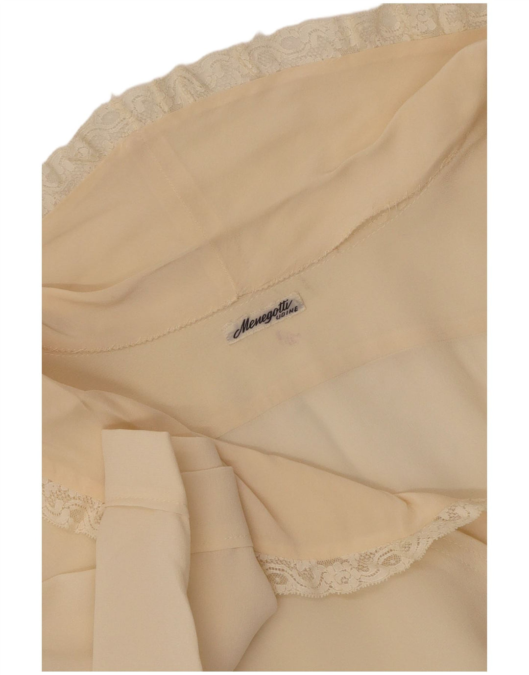 Vintage kvinders kortærmet skjortebluse UK 14 Medium Off White