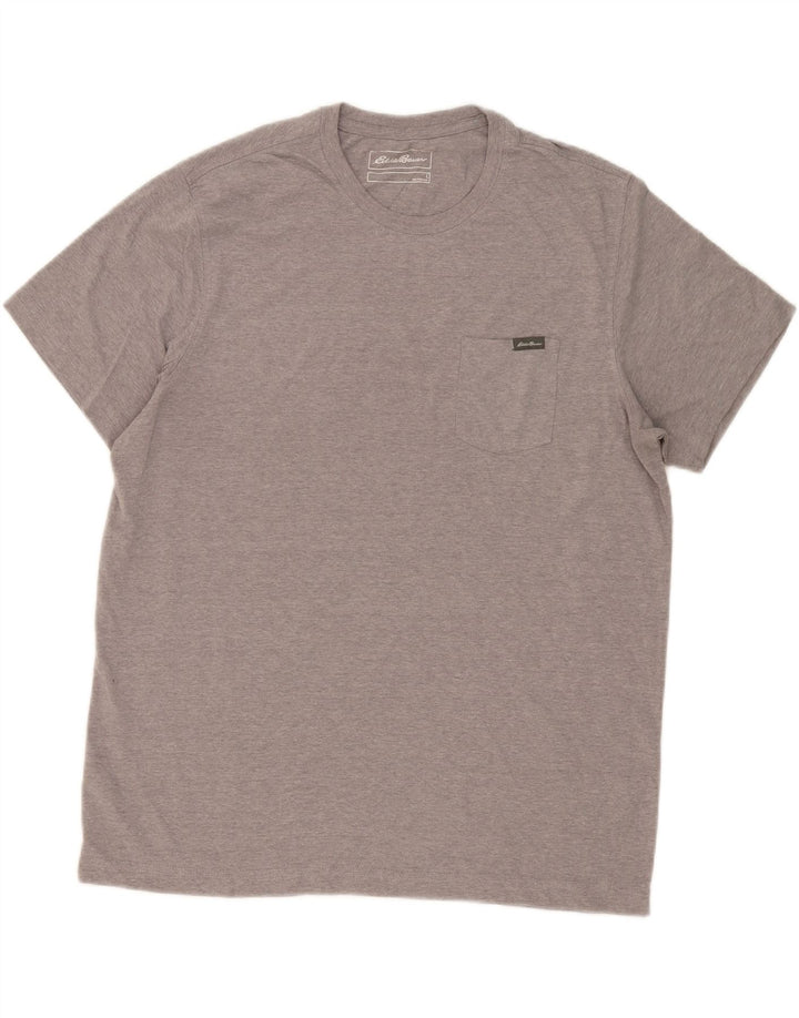 EDDIE BAUER Mens T-Shirt Top Large Grey Cotton Vintage Eddie Bauer and Second-Hand Eddie Bauer from Messina Hembry 
