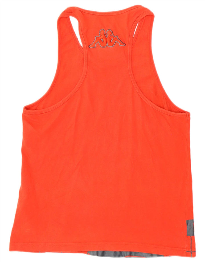 Kappa Dame Grafisk Vest Top UK 12 Medium Rød Bomuld