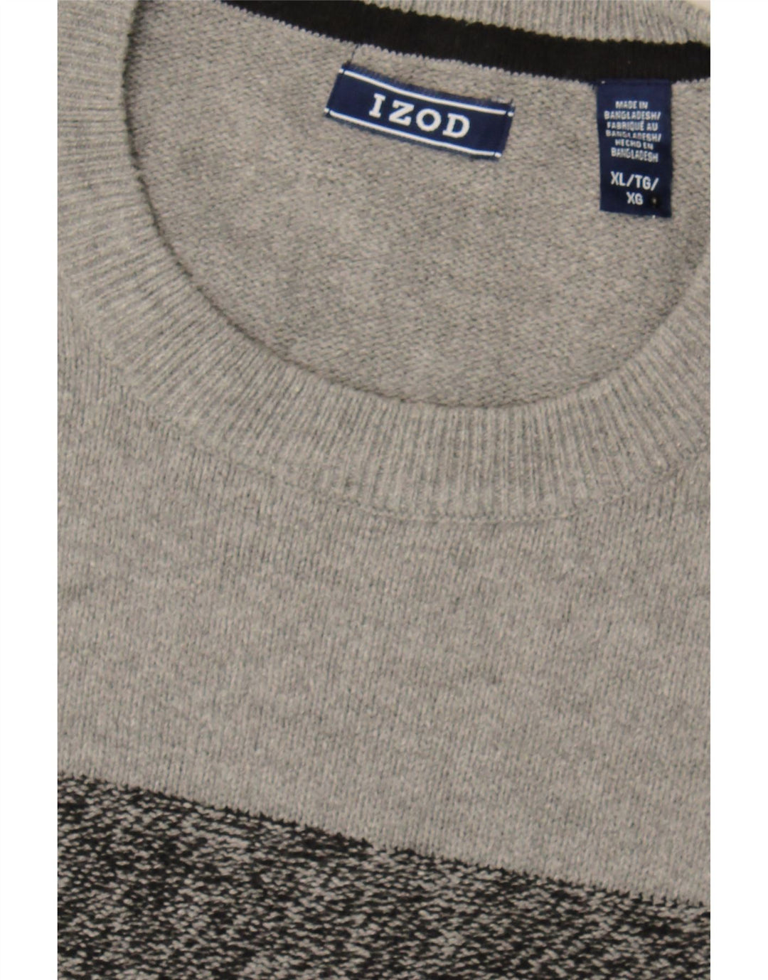 IZOD Mens Crew Neck Jumper Sweater XL Multicoloured Striped Cotton Vintage Izod and Second-Hand Izod from Messina Hembry 