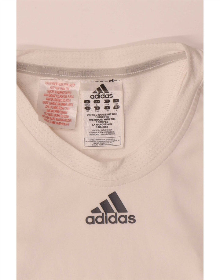 Adidas Boys Climacool T-Shirt Top 13-14 år Hvid Colourblock Polyester