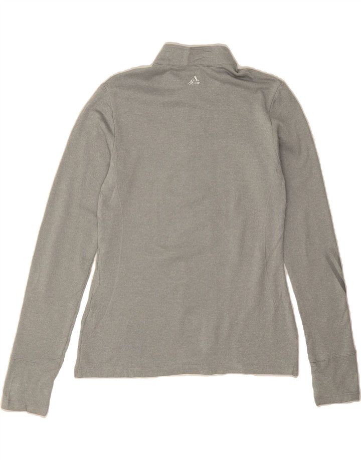 ADIDAS Womens Vikings Zip Neck Pullover Tracksuit Top UK 10 Small Grey Vintage Adidas and Second-Hand Adidas from Messina Hembry 