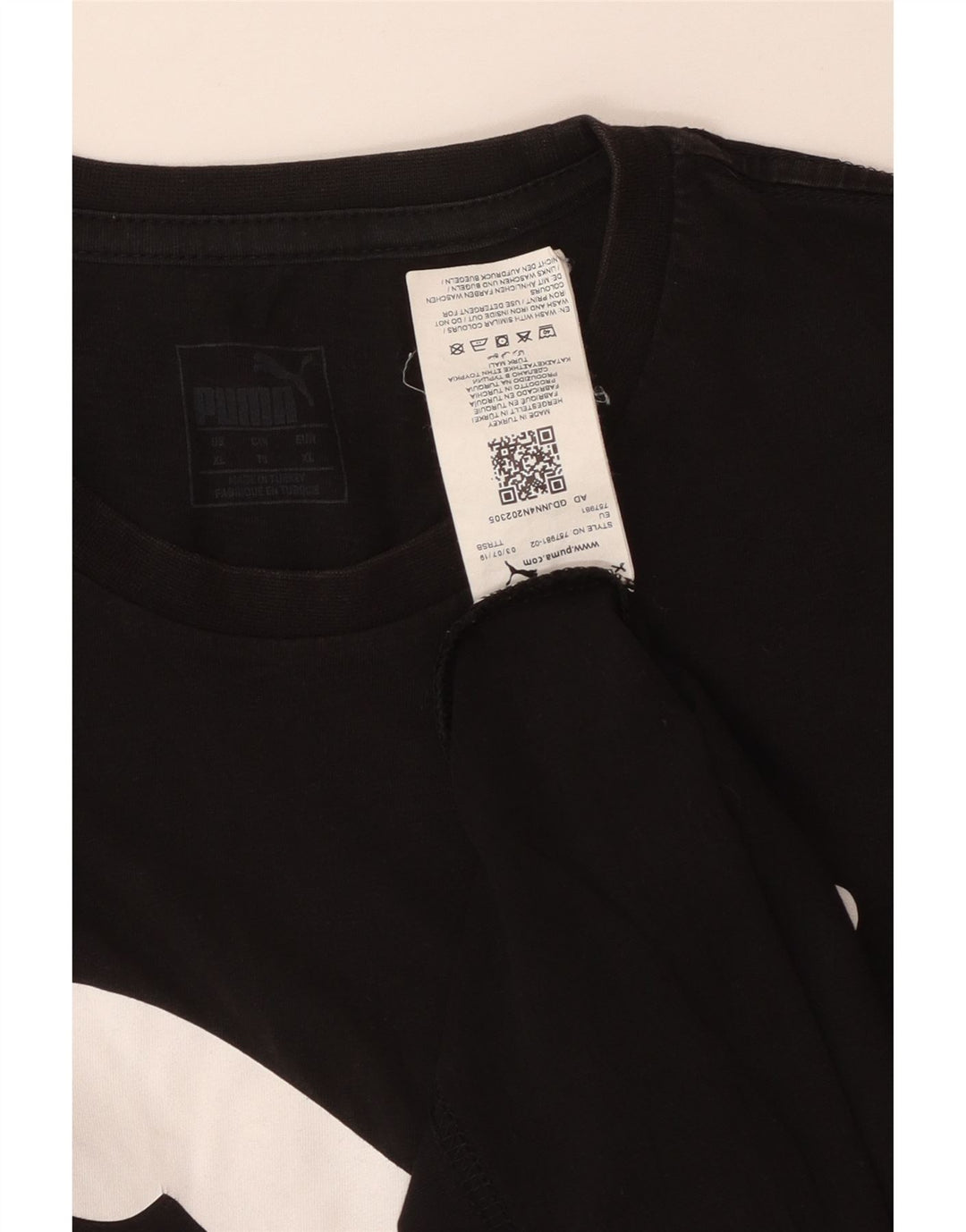 PUMA Herre grafisk T-shirt top XL sort bomuld