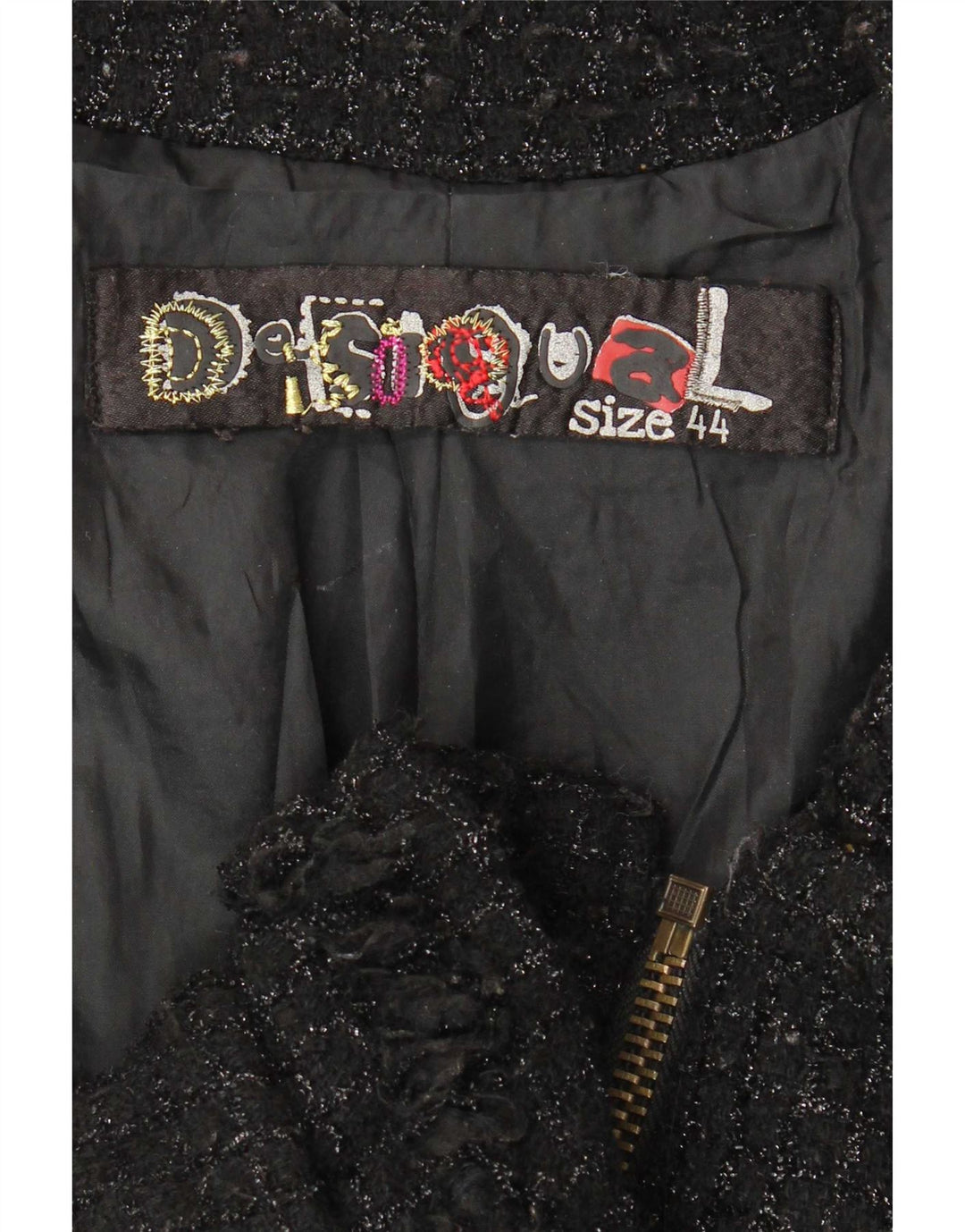Desigual Womens Utility Jacket EU 44 XL Sort