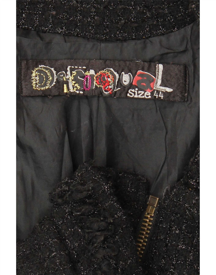 Desigual Womens Utility Jacket EU 44 XL Sort