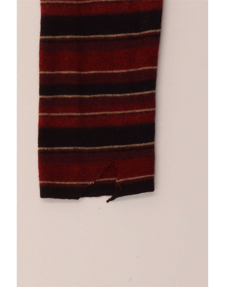 Brooks Brothers Dame Rullehals Sweater UK 12 Medium Rød Stribet