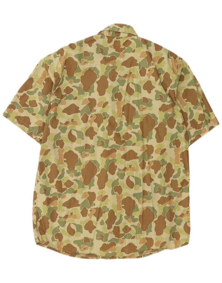 Carhartt Kortærmet Herreskjorte Medium Khaki Camouflage Bomuld