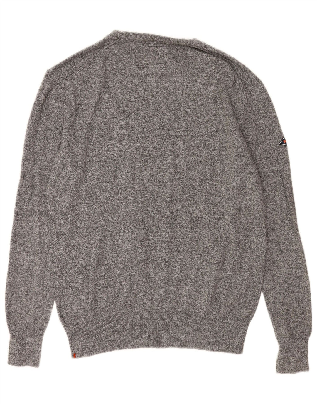Superdry Herre Boat Neck Jumper Sweater Medium Grey Bomuld