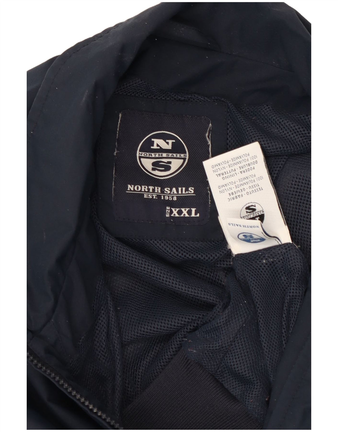 NORTH SAILS Bomberjakke til mænd UK 44 2XL Navy Blue Nylon