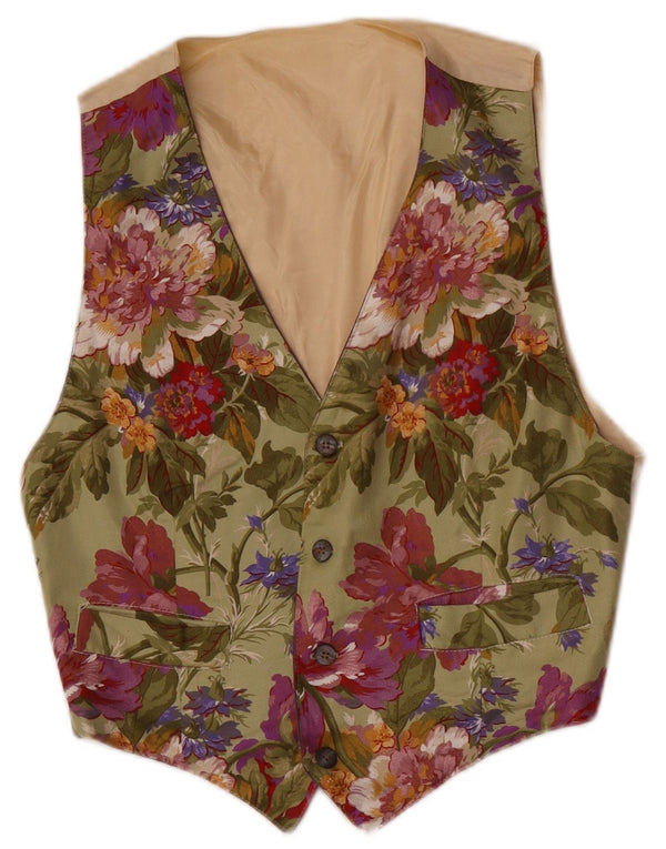 Vintage herrevest XS Khaki Floral
