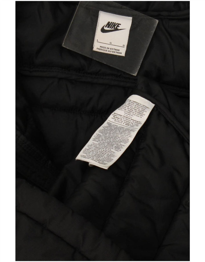 Nike Polstret hættejakke til mænd UK 40 Stor sort polyester