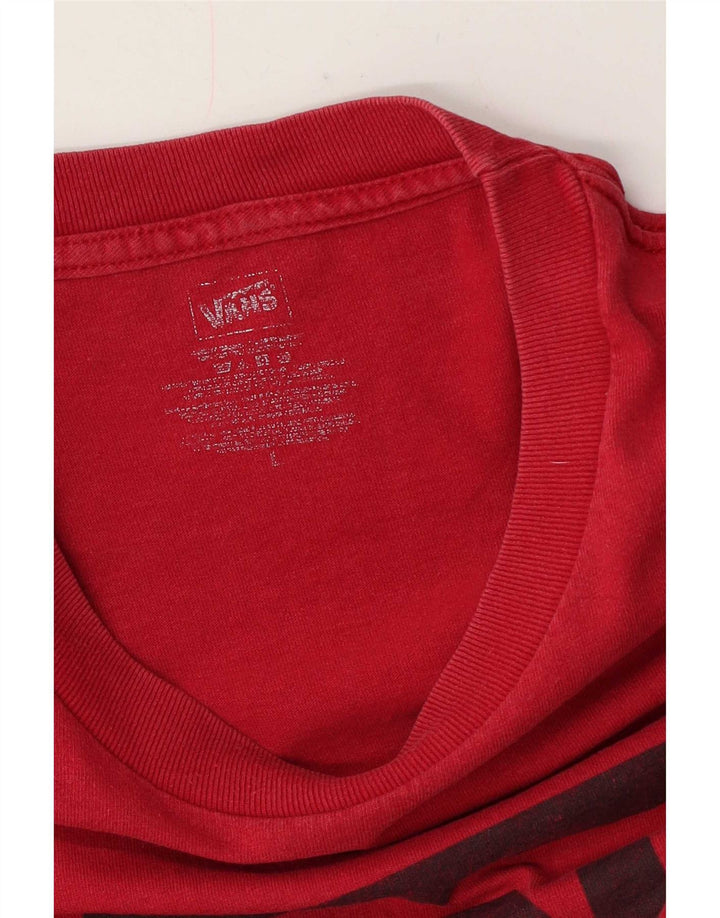 Vans Herre Grafisk T-Shirt Top Stor Rød