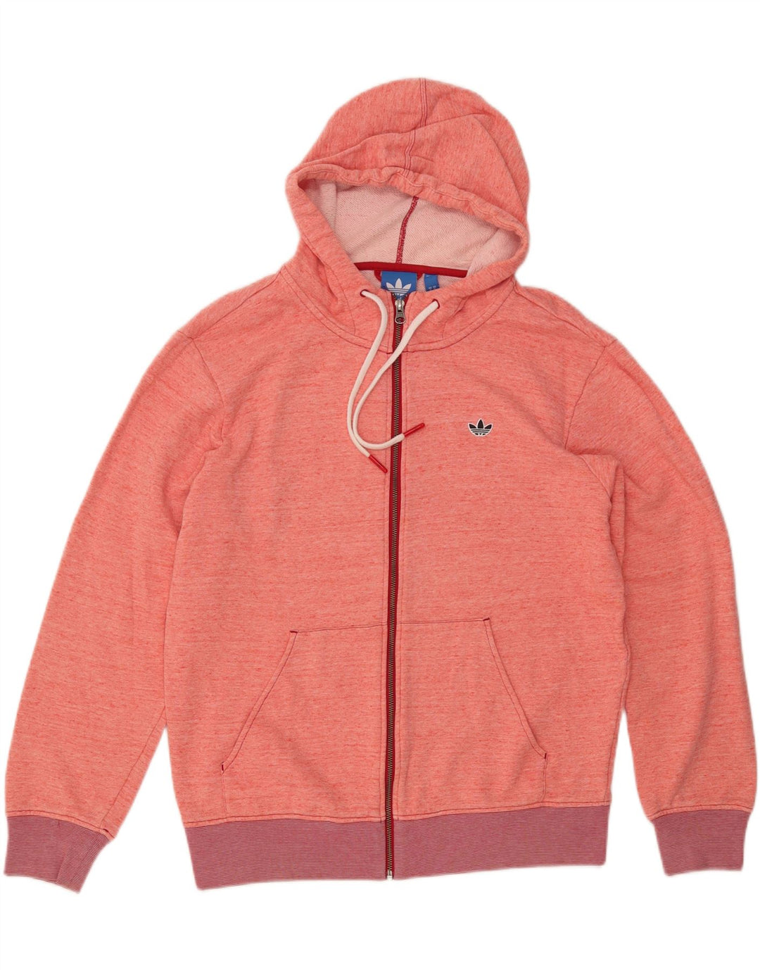 ADIDAS hættetrøje til kvinder med lynlås UK 14 Medium Pink Bomuld