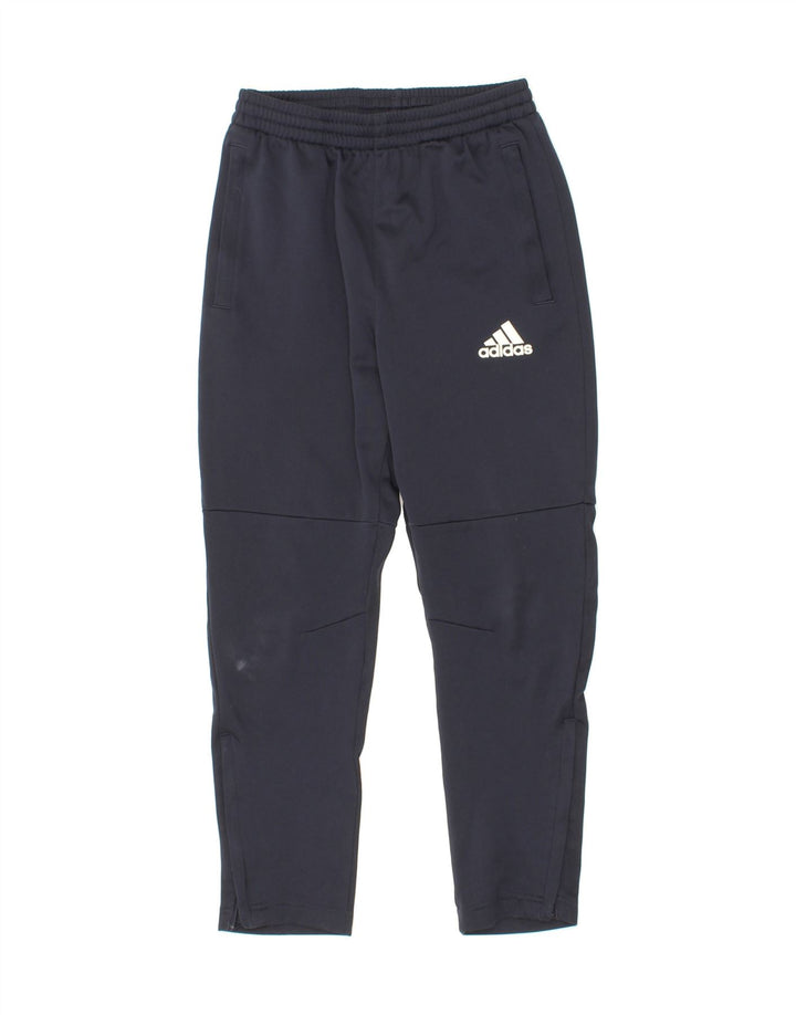 ADIDAS Boys Tracksuit Trousers 11-12 Years Navy Blue Polyester Vintage Adidas and Second-Hand Adidas from Messina Hembry 