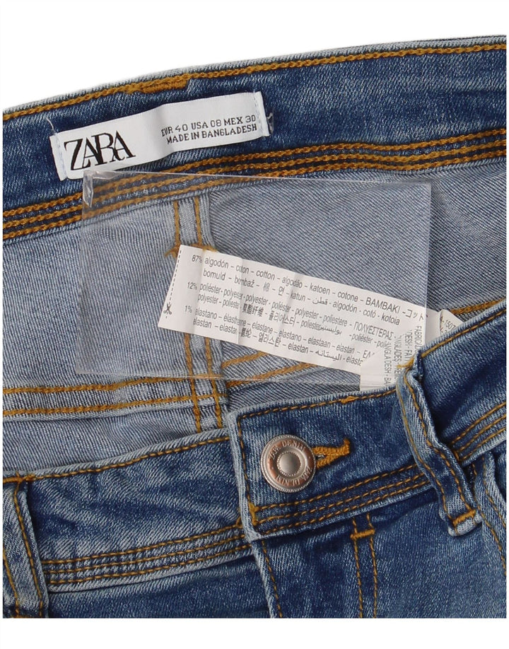 Zara Dame Slim Jeans EU 40 Medium W30 L26 Blå Bomuld