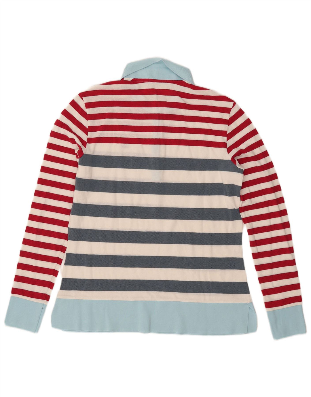 Lacoste Dame Langærmet Polo Shirt Størrelse 44 Stor Flerfarvet Stribet