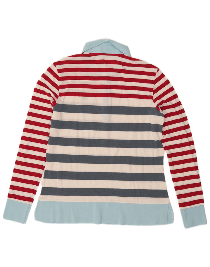 Lacoste Dame Langærmet Polo Shirt Størrelse 44 Stor Flerfarvet Stribet