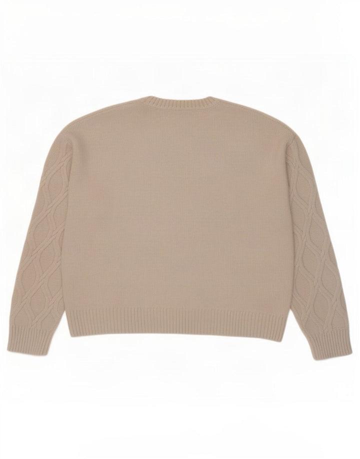 Marks & Spencer Dame sweater med rund hals DK 14 Medium Beige