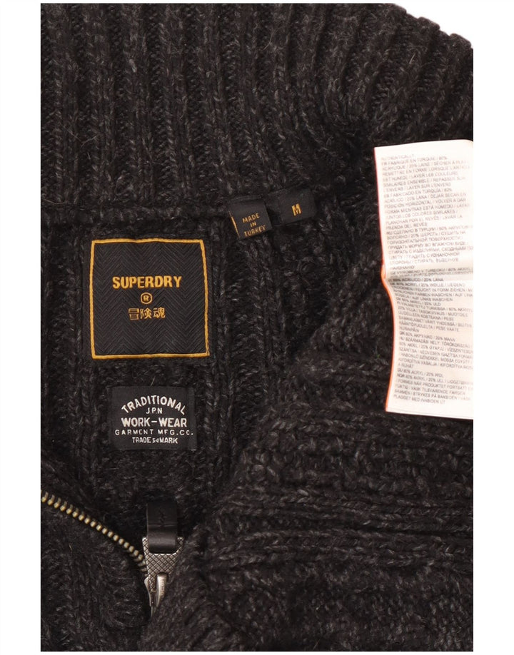 Superdry Sweater med lynlås til mænd mellemgrå akryl