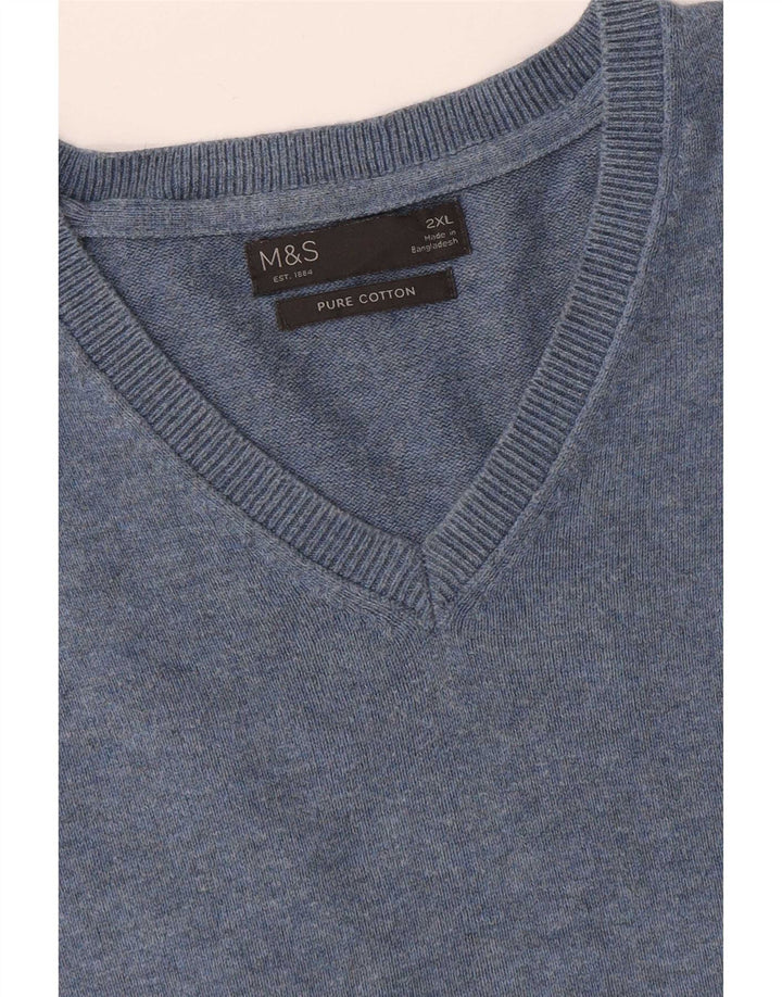 Marks & Spencer Herrevest Tank Top 2XL Blå Bomuld