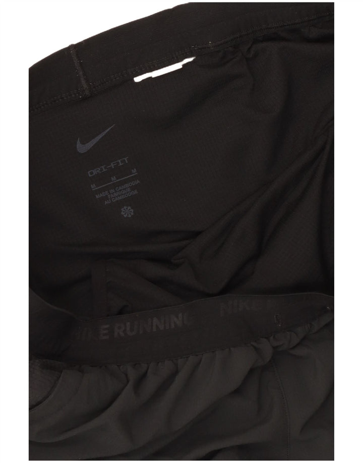 Nike Dame Dri Fit grafiske sportsshorts UK 14 Medium Sort