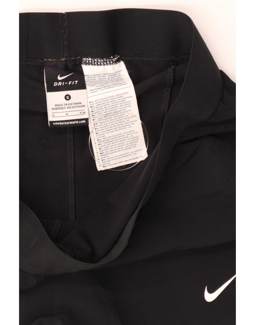 Nike Dame Dri Fit Sport Shorts UK 10 Small Black Polyester